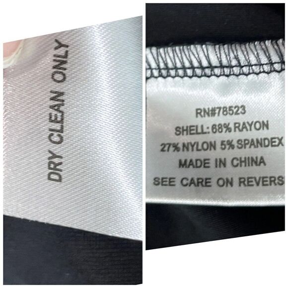 Anthropologie Luii Black Blazer Jacket Size Large 3/4 Ruched Sleeve - Picture 5 of 10